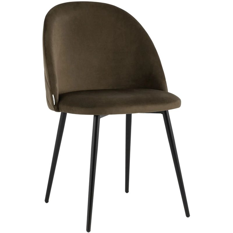 Стул Коричневый Велюр Miruna Leaf Chair Коричневый Черный Стул Коричневый Велюр Miruna Leaf Chair Коричневый Черный в Волгограде | Loft Concept