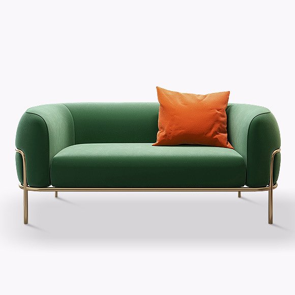 Диван SOPHIE SOFA Зеленый Латунь Диван SOPHIE SOFA Зеленый Латунь в Волгограде | Loft Concept