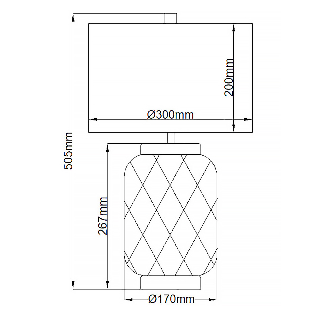 Настольная лампа с цилиндрическим абажуром и прозрачным стеклянным основанием Quintiesse в Волгограде