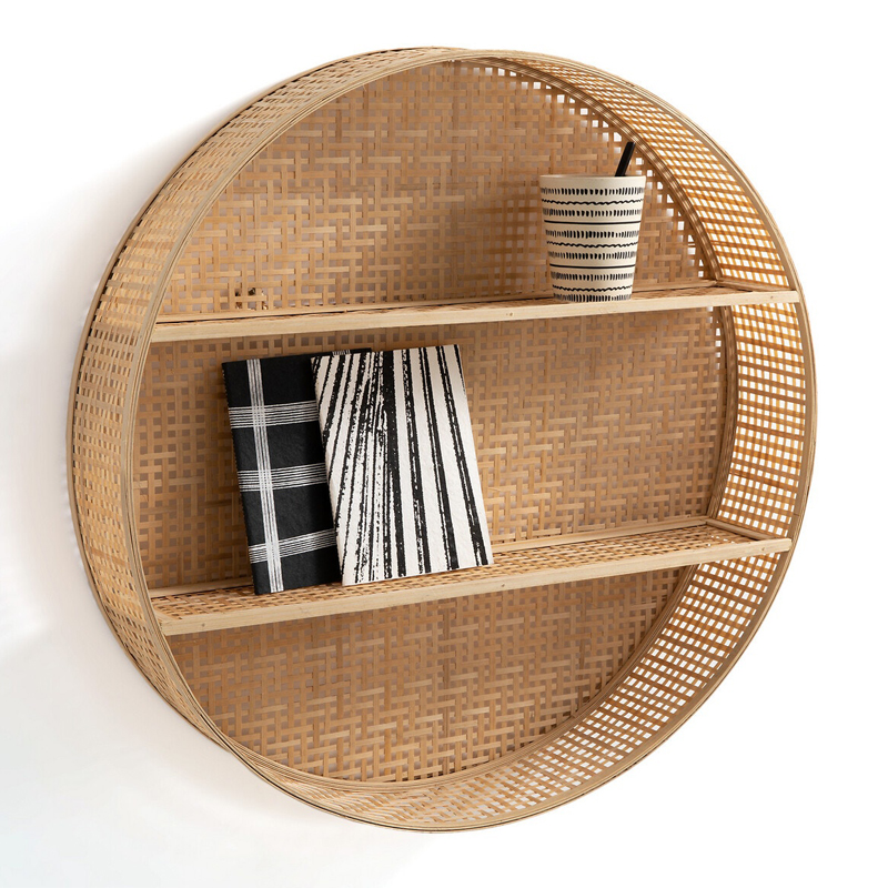 Полка Wicker Bamboo Shelf cells Полка Wicker Bamboo Shelf cells в Волгограде | Loft Concept