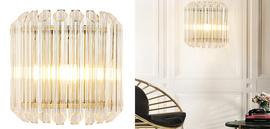 Бра Hexagon Wall Lamp прозрачное стекло Бра Hexagon Wall Lamp прозрачное стекло - Loft-Concept в Волгограде