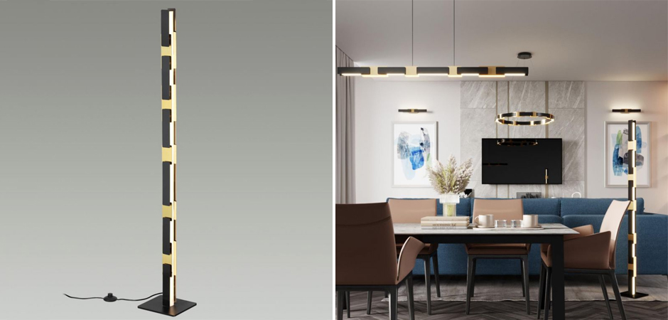 Торшер Shades of Gold с выключателем Торшер Shades of Gold с выключателем - Loft-Concept в Волгограде
