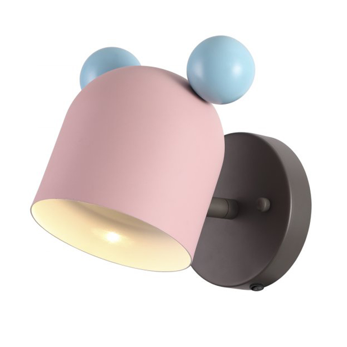 Бра Mickey Mouse Pink Розовый пастельный Бра Mickey Mouse Pink Розовый пастельный в Волгограде | Loft Concept