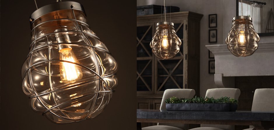 Подвесной светильник Steampunk Glass Shape Подвесной светильник Steampunk Glass Shape - Loft-Concept в Волгограде