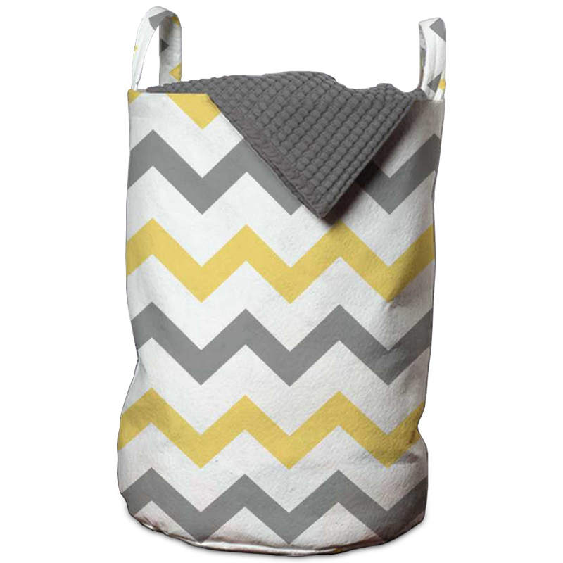 Корзина Mustard and Gray Chevron Basket Горчичный Серый Белый Корзина Mustard and Gray Chevron Basket Горчичный Серый Белый в Волгограде | Loft Concept