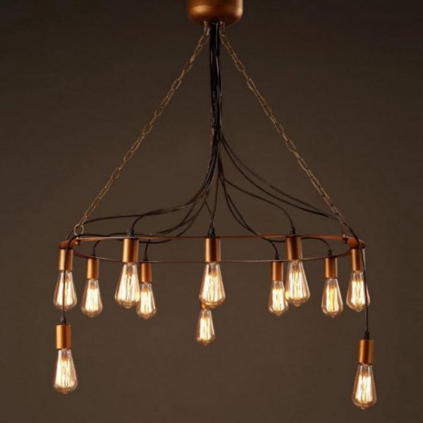 Люстра Blood Wire Chandelier Black 12 Золотой Черный Люстра Blood Wire Chandelier Black 12 Золотой Черный в Волгограде | Loft Concept