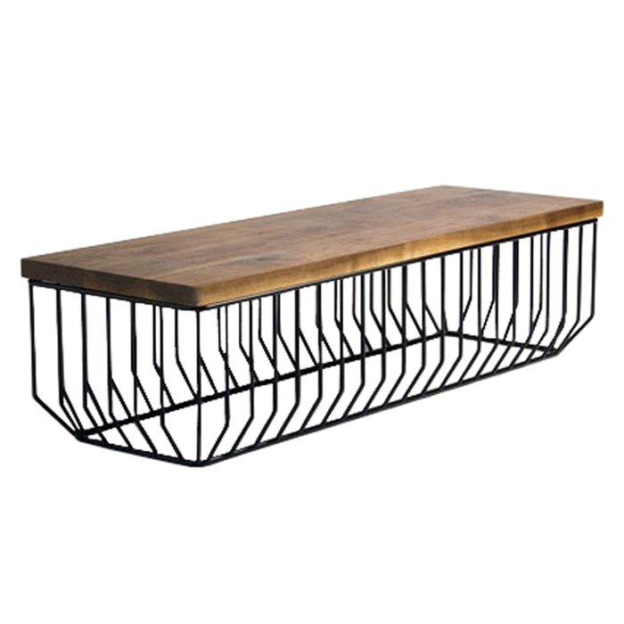 Банкетка-столик Reza Feiz Wired Bench Черный Банкетка-столик Reza Feiz Wired Bench Черный в Волгограде | Loft Concept