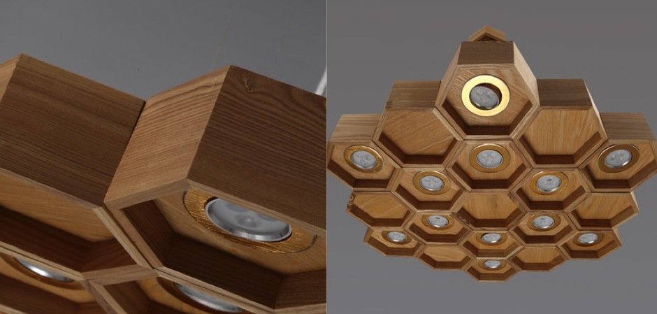 Люстра Honeycomb 12 Loft Wooden Ecolight Люстра Honeycomb 12 Loft Wooden Ecolight - Loft-Concept в Волгограде