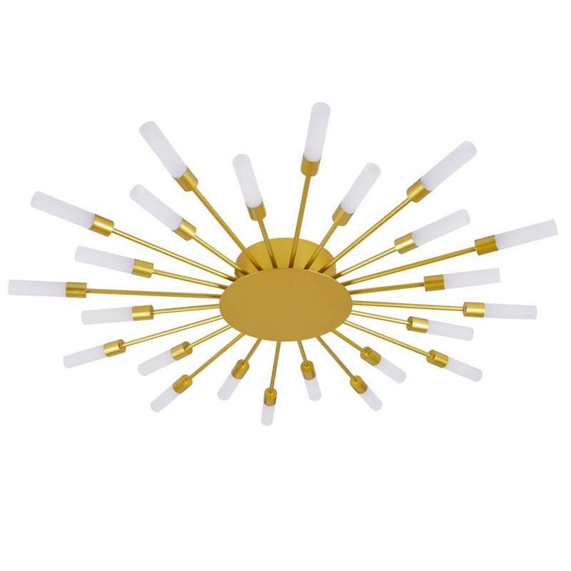 Потолочный светильник Aiden Ceiling Lamp 24 Золотой Белый Потолочный светильник Aiden Ceiling Lamp 24 Золотой Белый в Волгограде | Loft Concept