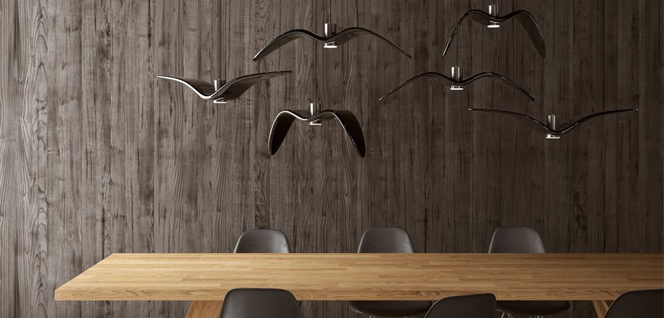 Подвесной светильник Brokis Night Birds black Подвесной светильник Brokis Night Birds black - Loft-Concept в Волгограде