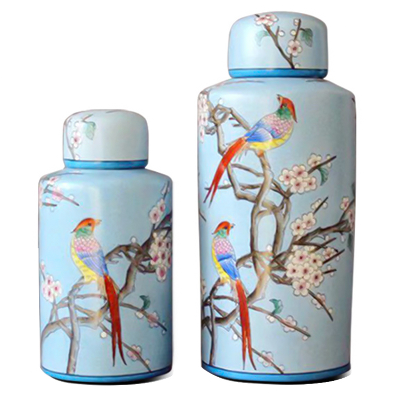 Ваза Garden Blue Birds Vase Голубой Мульти Ваза Garden Blue Birds Vase Голубой Мульти в Волгограде | Loft Concept