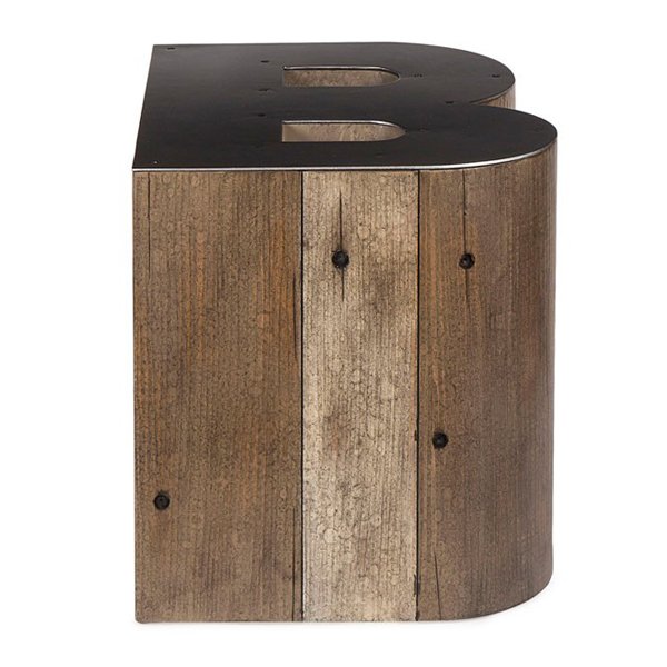 Столик Wooden Alphabet B Side Table Коричневый Графит Столик Wooden Alphabet B Side Table Коричневый Графит в Волгограде | Loft Concept