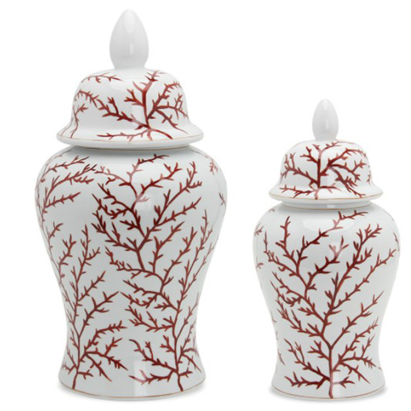 Ваза White Vase Branches Бургундский красный Белый Ваза White Vase Branches Бургундский красный Белый в Волгограде | Loft Concept