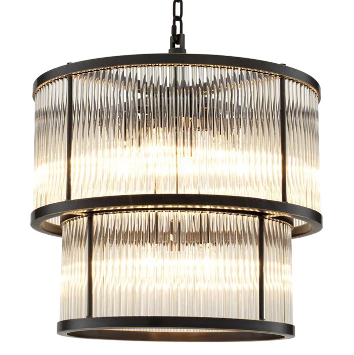 Люстра Chandelier Pasadena Bronze Темная бронза Прозрачное Стекло Люстра Chandelier Pasadena Bronze Темная бронза Прозрачное Стекло в Волгограде | Loft Concept