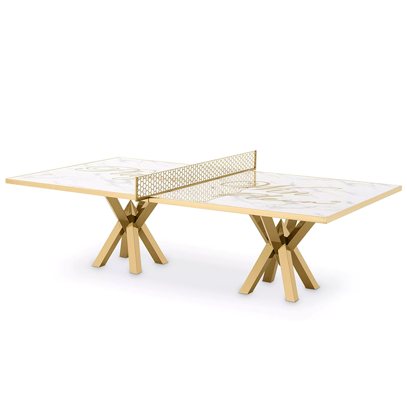 Обеденный стол Philipp Plein Dining Table Play Белый Мрамор Bianco Золотой Обеденный стол Philipp Plein Dining Table Play Белый Мрамор Bianco Золотой в Волгограде | Loft Concept