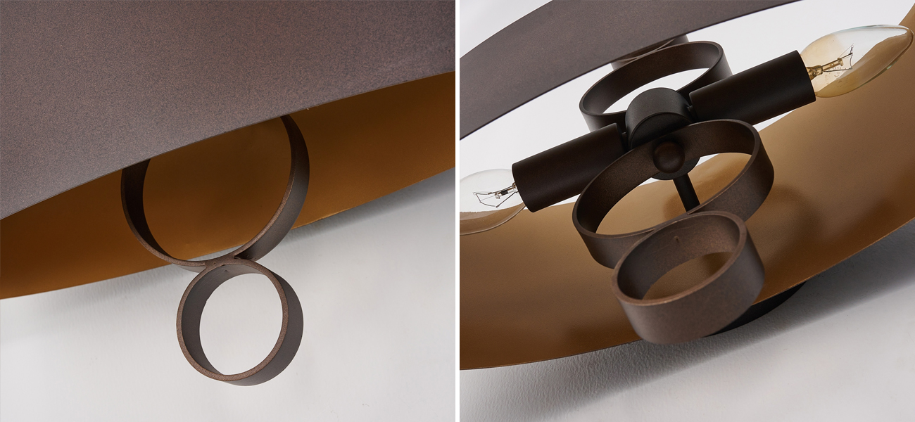 Золотисто-коричневое бра Saturn - фото