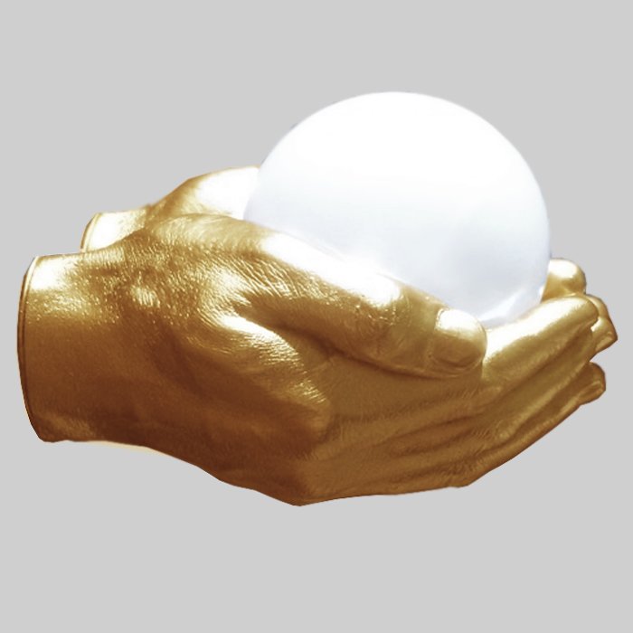 Бра Glowing Ball In The Gold Hands Золотой Бра Glowing Ball In The Gold Hands Золотой в Волгограде | Loft Concept