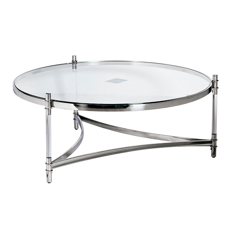 Кофейный стол Octavio Coffee Table Хром Прозрачный Кофейный стол Octavio Coffee Table Хром Прозрачный в Волгограде | Loft Concept