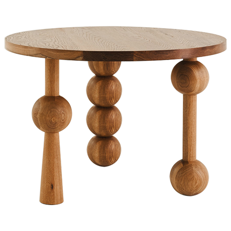 Круглый обеденный стол Keith Unique Shape Dining Table Коричневый Круглый обеденный стол Keith Unique Shape Dining Table Коричневый в Волгограде | Loft Concept