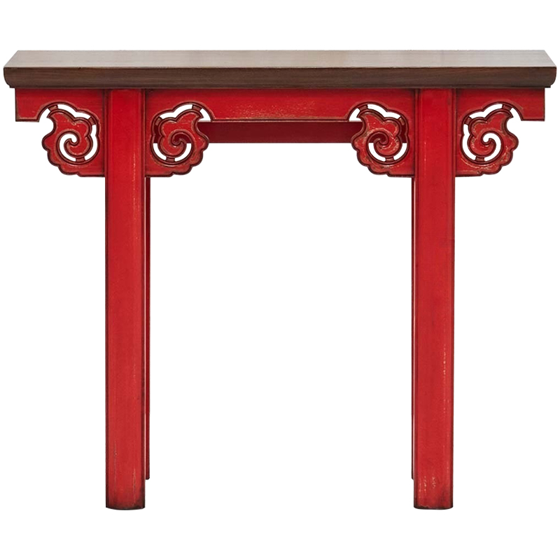 Деревянная консоль в китайском стиле красная Tang Console Table Красный Коричневый Деревянная консоль в китайском стиле красная Tang Console Table Красный Коричневый в Волгограде | Loft Concept