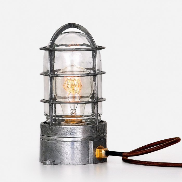 Настольная лампа Steampunk Cage Glass Edison Table lamp Настольная лампа Steampunk Cage Glass Edison Table lamp в Волгограде | Loft Concept