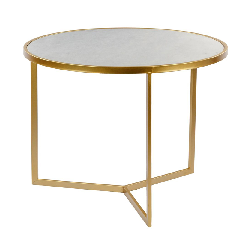 Приставной стол Round Table Marble Золотой Белый Мрамор Bianco Приставной стол Round Table Marble Золотой Белый Мрамор Bianco в Волгограде | Loft Concept