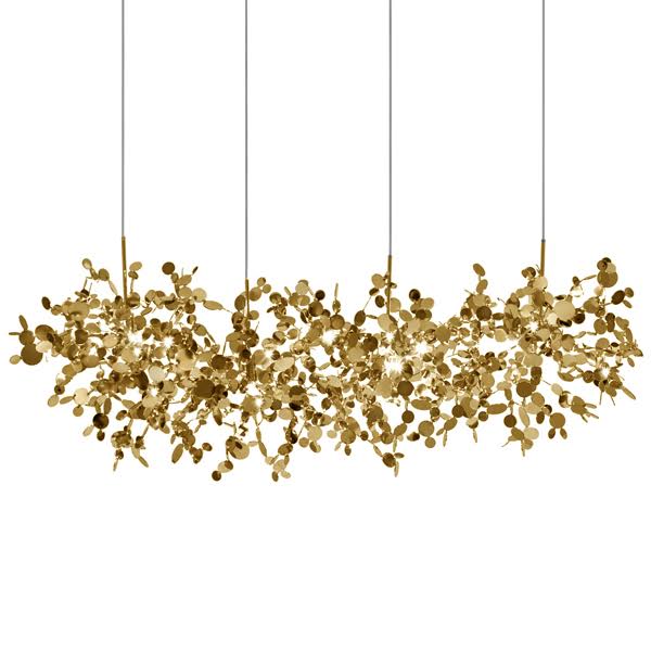 Люстра Terzani Argent Suspension Linear Gold Глянцевое золото Люстра Terzani Argent Suspension Linear Gold Глянцевое золото в Волгограде | Loft Concept