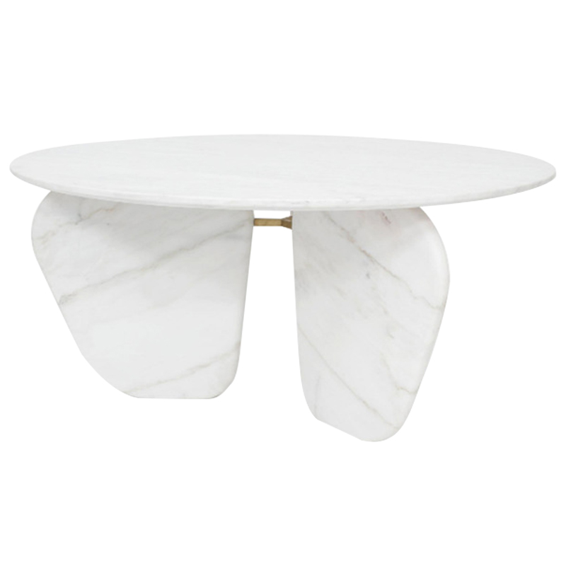 Обеденный стол Hera Dining Table Белый Мрамор Белый Мрамор Bianco Латунь Обеденный стол Hera Dining Table Белый Мрамор Белый Мрамор Bianco Латунь в Волгограде | Loft Concept