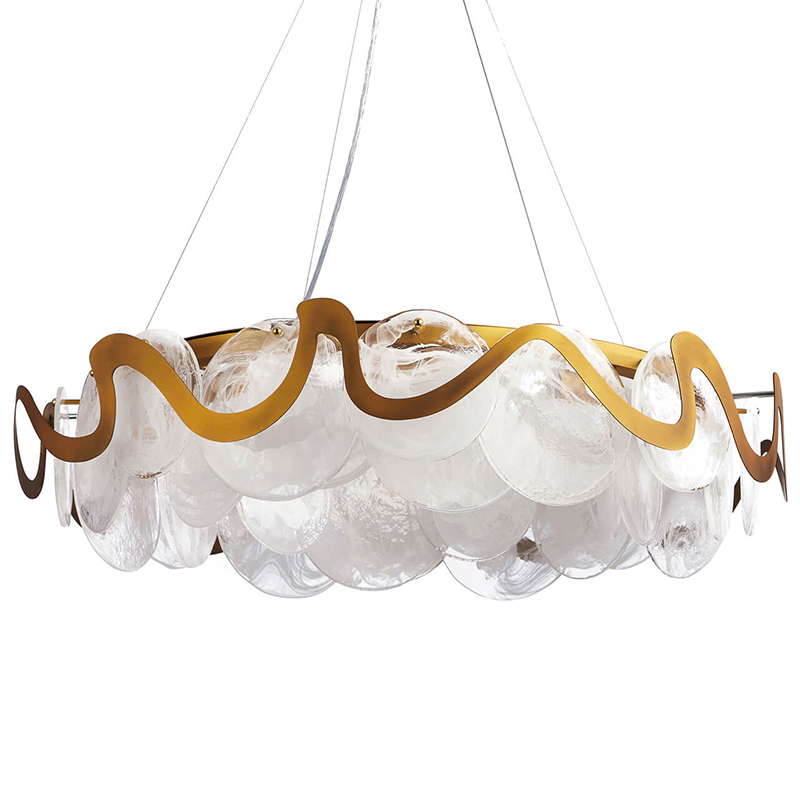 Люстра Darden Chandelier Латунь Белый Люстра Darden Chandelier Латунь Белый в Волгограде | Loft Concept