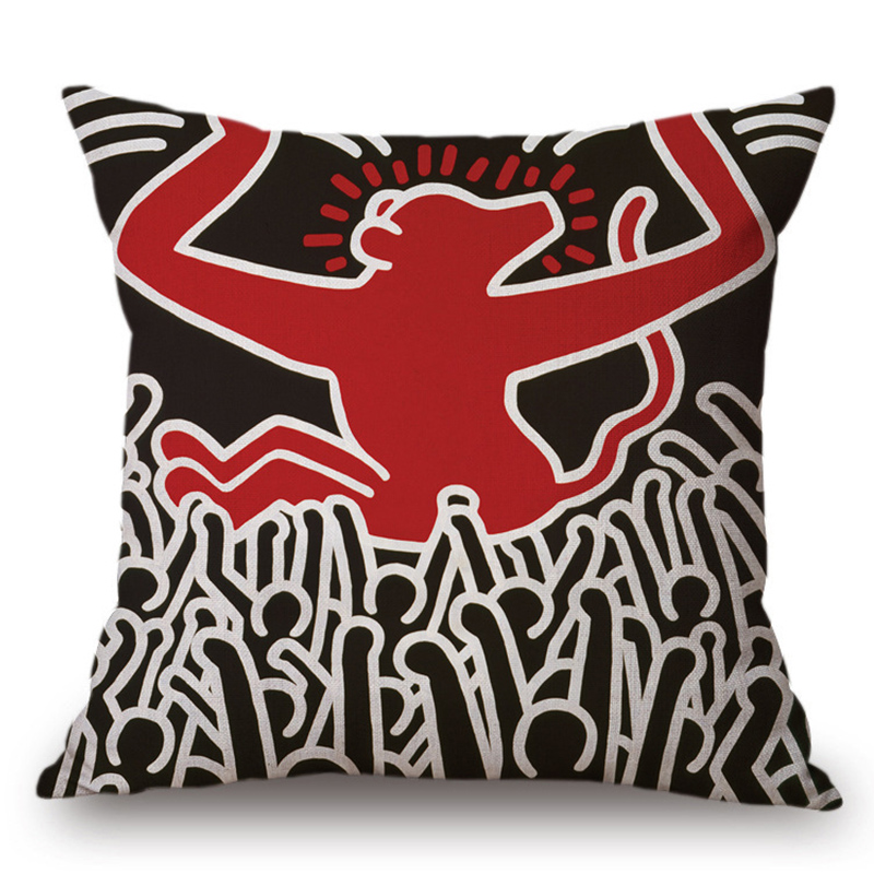 Подушка Keith Haring 10 Мульти Подушка Keith Haring 10 Мульти в Волгограде | Loft Concept