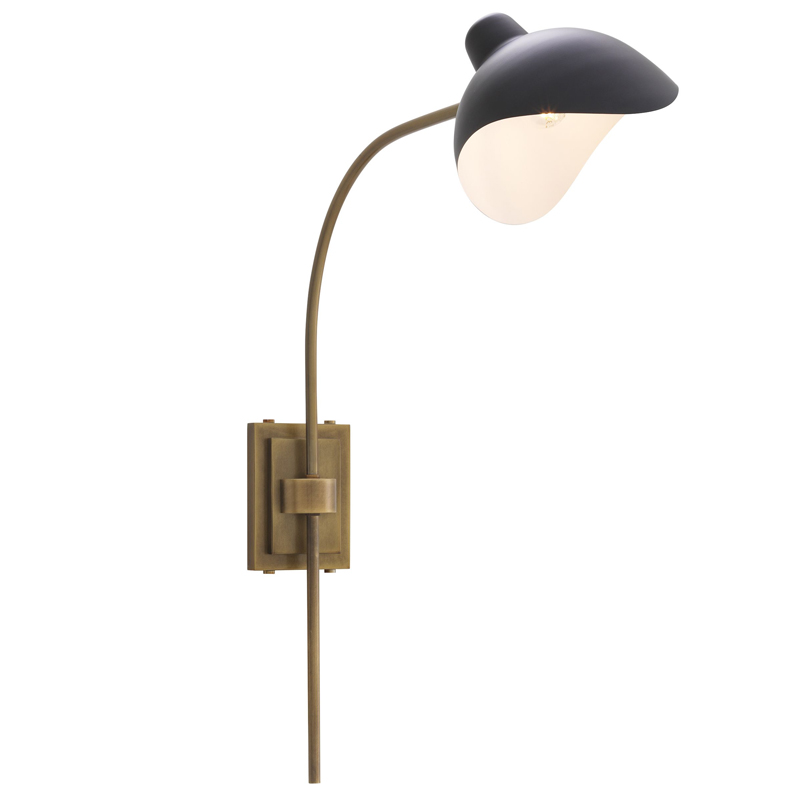 Бра Eichholtz Wall Lamp Pelham Brass Черный Латунь Античная полированная Бра Eichholtz Wall Lamp Pelham Brass Черный Латунь Античная полированная в Волгограде | Loft Concept