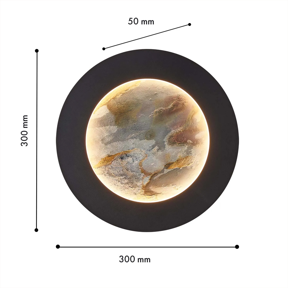 Бра в форме диска черного цвета Borders of Black в Волгограде
