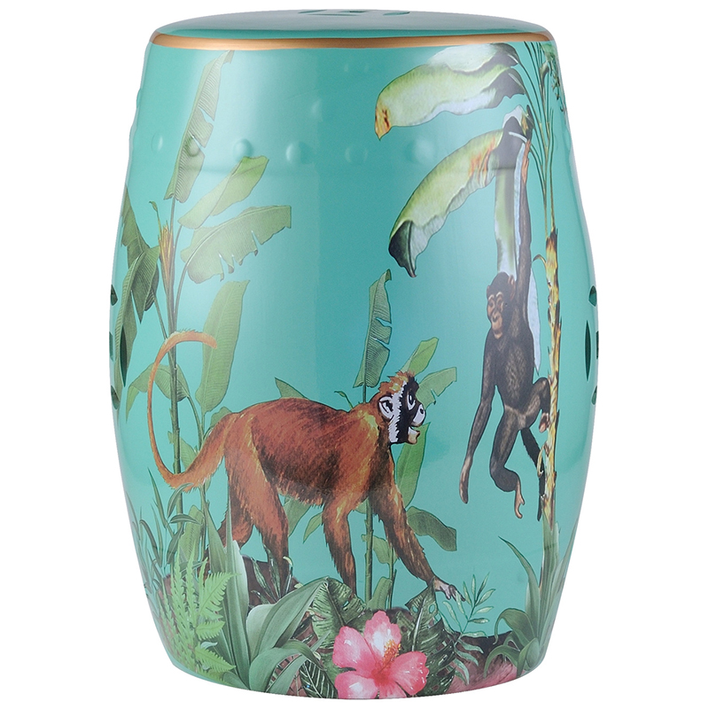 Керамический табурет Monkey Tropical Animal Ceramic Stool Turquoise Мульти Бирюзовый Керамический табурет Monkey Tropical Animal Ceramic Stool Turquoise Мульти Бирюзовый в Волгограде | Loft Concept