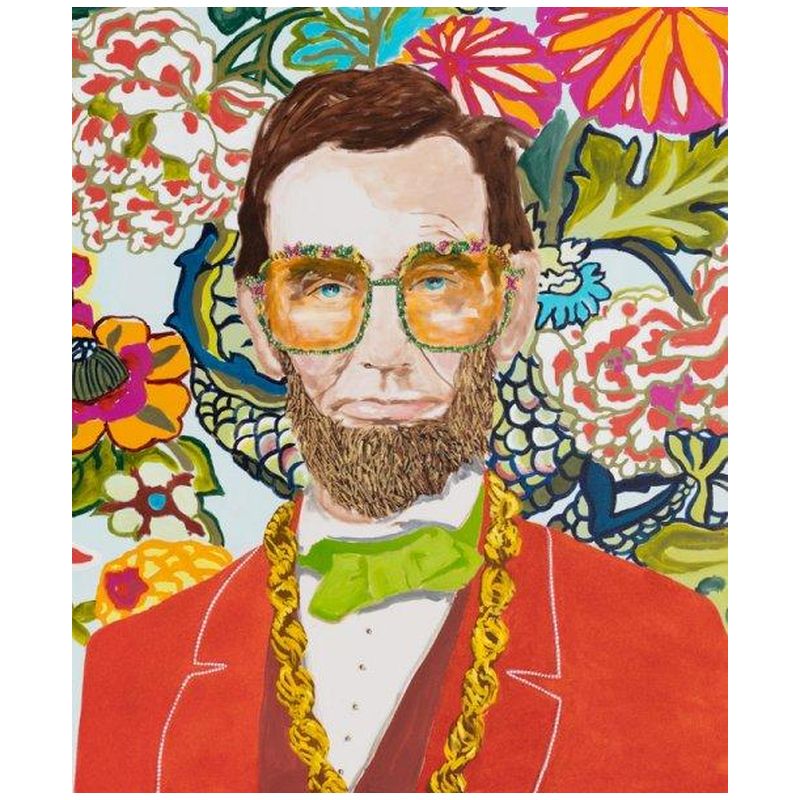 Картина Abe Lincoln with Donkey Chain, Floral Wallpaper, and Red Jacket Мульти Картина Abe Lincoln with Donkey Chain, Floral Wallpaper, and Red Jacket Мульти в Волгограде | Loft Concept