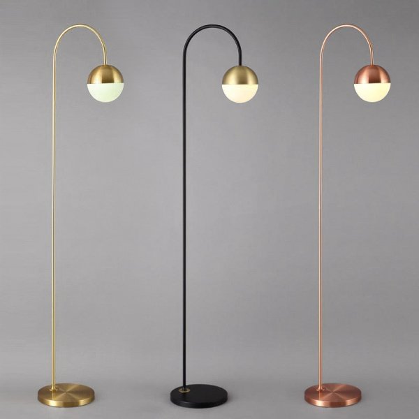 Торшер Cedar & Moss Floor Lamp Медь Латунь Черный в Волгограде | Loft Concept 