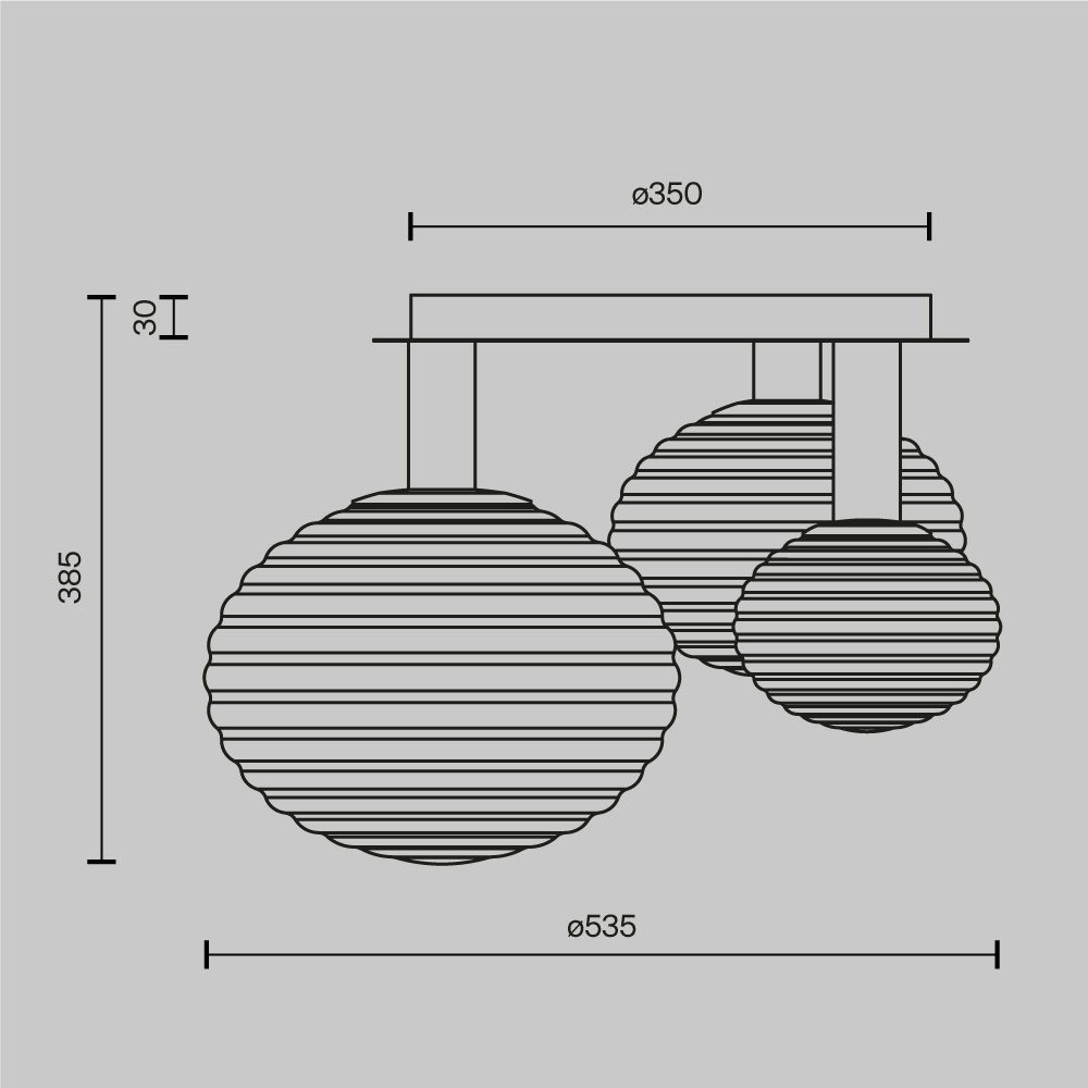 Потолочный светильник Triple ribbed base Потолочный светильник Triple ribbed base в Волгограде