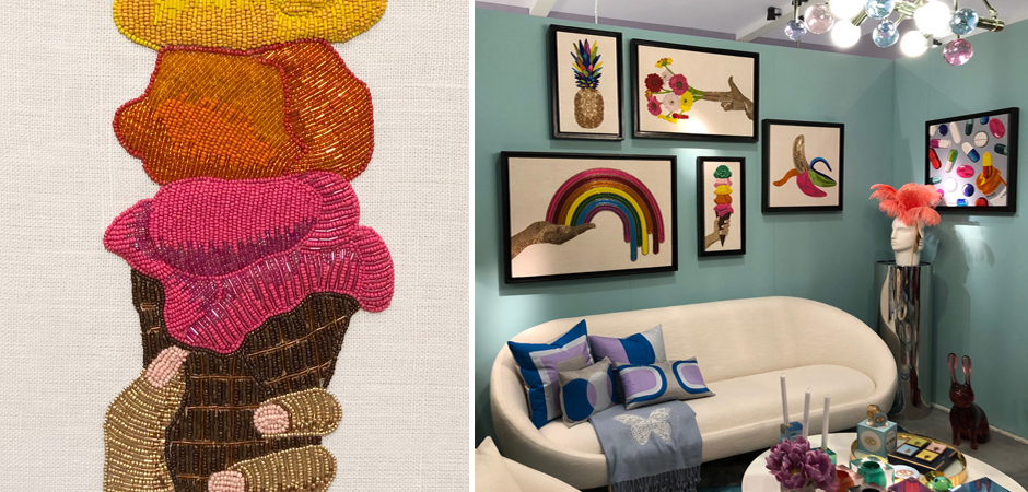 Панно Jonathan Adler ICE CREAM BEADED WALL ART Панно Jonathan Adler ICE CREAM BEADED WALL ART - Loft-Concept в Волгограде