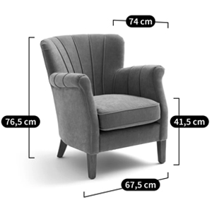 Кресло велюровое на ножках из массива ясеня Jessie Armchair Кресло велюровое на ножках из массива ясеня Jessie Armchair в Волгограде