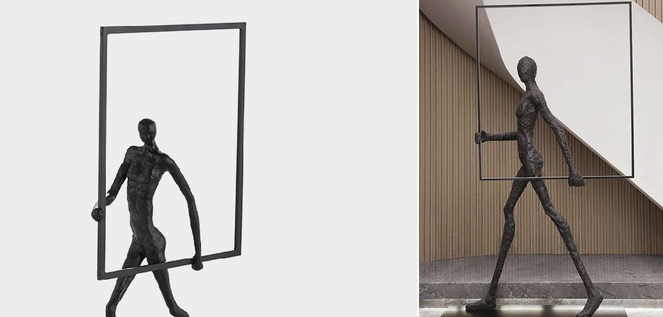 Торшер Man carries light square Торшер Man carries light square - Loft-Concept в Волгограде