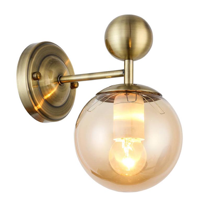Бра Demian Bronze Wall Lamp Бронза Янтарный Бра Demian Bronze Wall Lamp Бронза Янтарный в Волгограде | Loft Concept