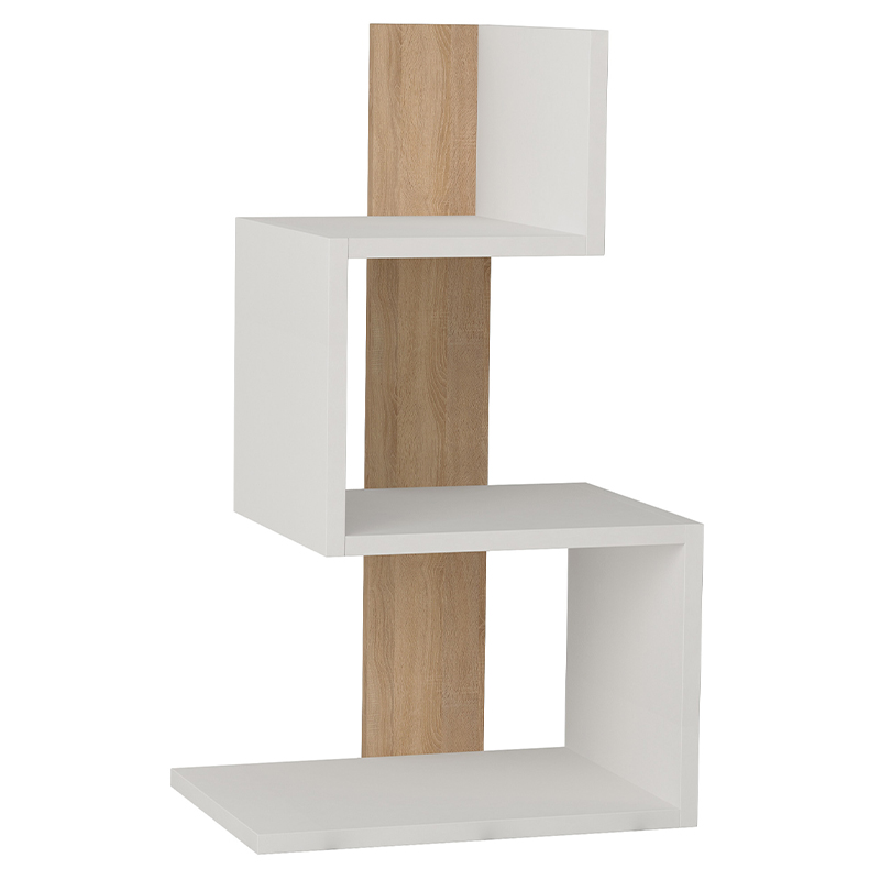 Стол приставной трехъярусный белого цвета ROSIE SIDE TABLE WHITE OAK Белый Древесина Стол приставной трехъярусный белого цвета ROSIE SIDE TABLE WHITE OAK Белый Древесина в Волгограде | Loft Concept