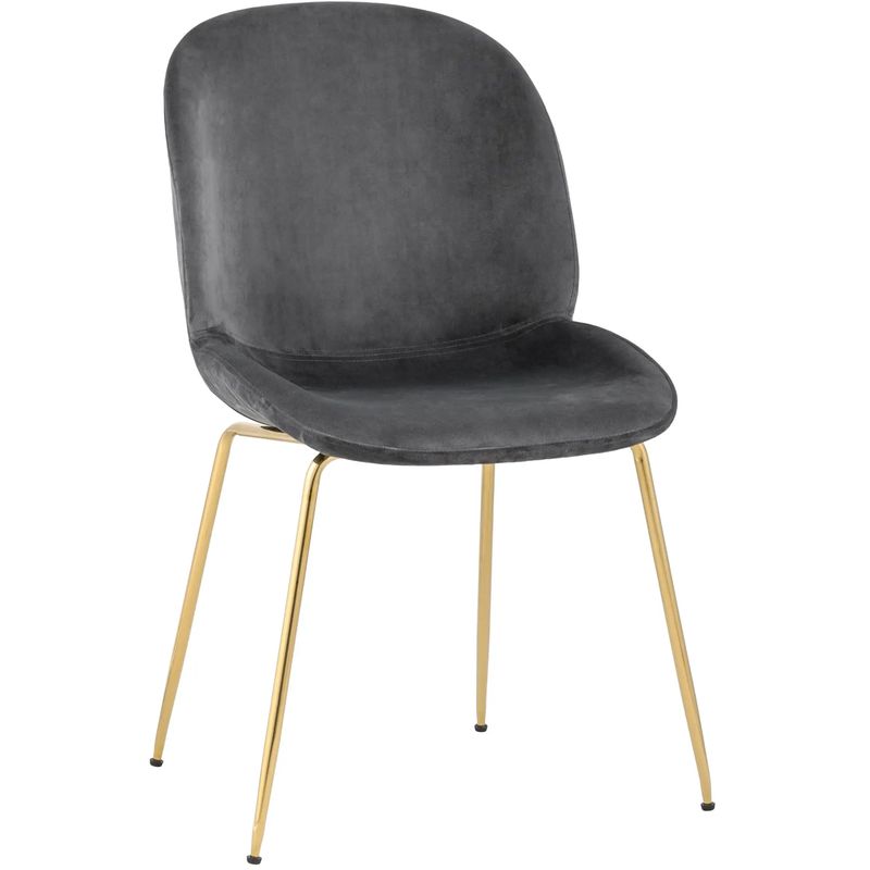 Стул Серый Велюр Vendramin Chair Серый Золотой Стул Серый Велюр Vendramin Chair Серый Золотой в Волгограде | Loft Concept