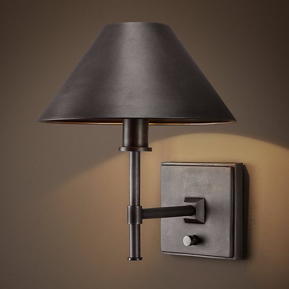 Бра RH Petite Candlestick SCONCE Aged steel Графит Бра RH Petite Candlestick SCONCE Aged steel Графит в Волгограде | Loft Concept