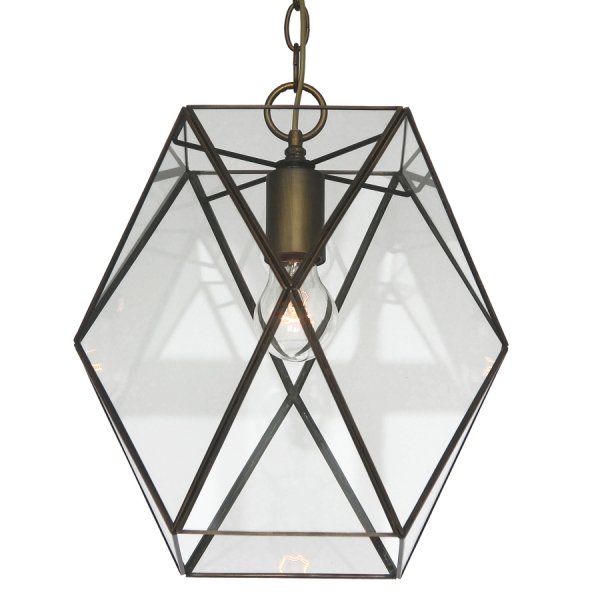 Подвесной светильник Rombius Pendant I clear glass Латунь Античная полированная Подвесной светильник Rombius Pendant I clear glass Латунь Античная полированная в Волгограде | Loft Concept