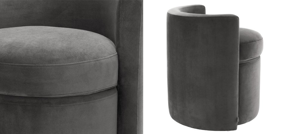 Кресло Eichholtz Stool Arcadia dark grey Кресло Eichholtz Stool Arcadia dark grey - Loft-Concept в Волгограде