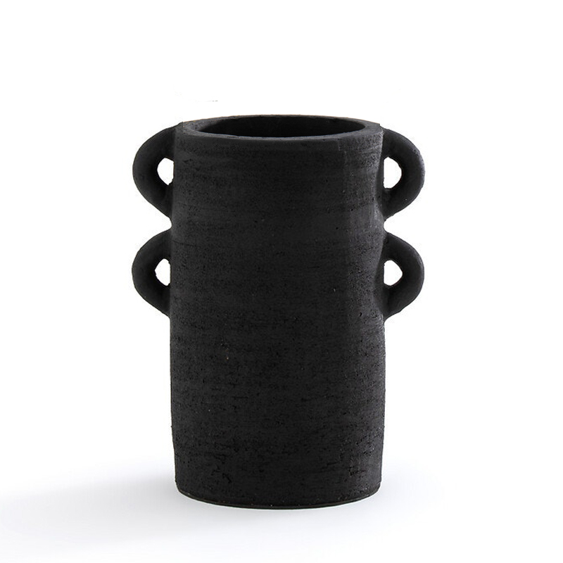 Ваза Ceramic Vase with Ears Черный Ваза Ceramic Vase with Ears Черный в Волгограде | Loft Concept