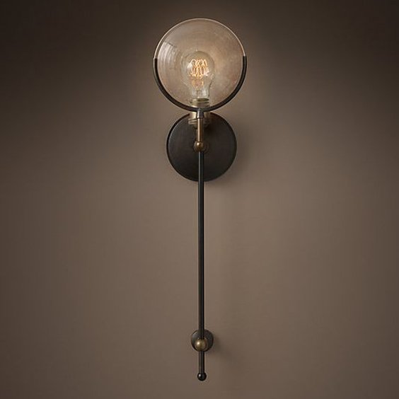 Бра RH Gaslight Lens Sconce 3 Коричневый Бра RH Gaslight Lens Sconce 3 Коричневый в Волгограде | Loft Concept