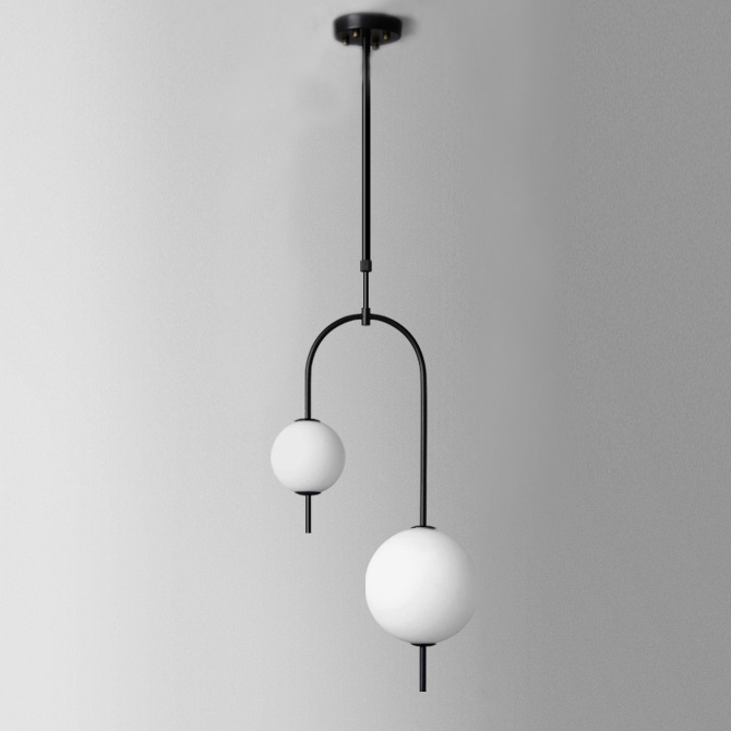 Люстра Balance Beads Libra Черный Белый Люстра Balance Beads Libra Черный Белый в Волгограде | Loft Concept