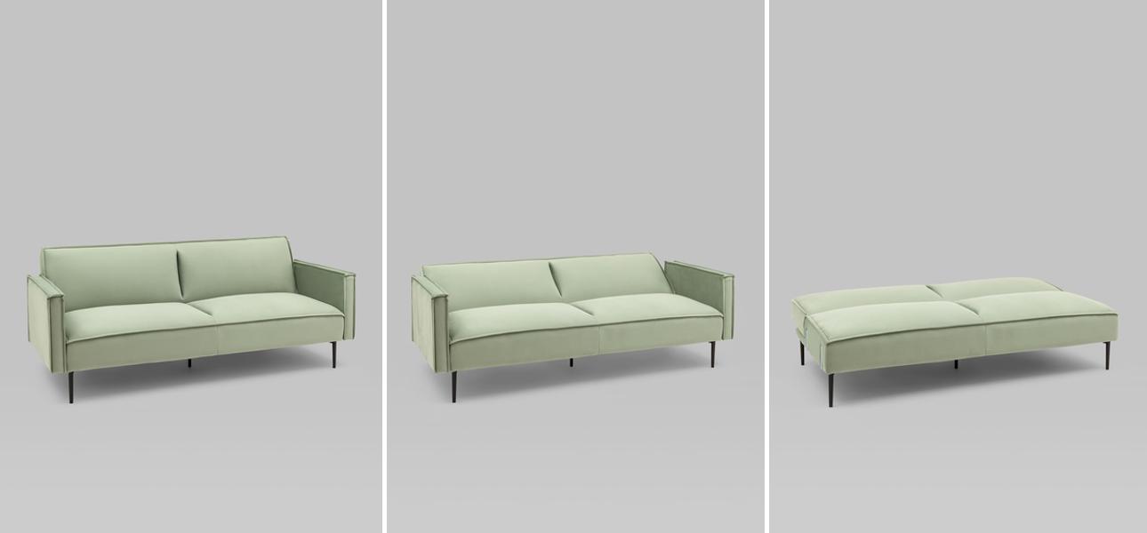 Диван Eleri фисташковый велюр - фото №1