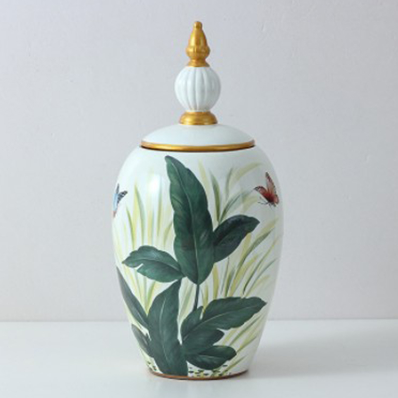 Ваза Vase Aina S Зеленый Белый Золотой Ваза Vase Aina S Зеленый Белый Золотой в Волгограде | Loft Concept